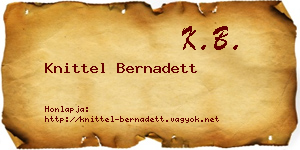 Knittel Bernadett névjegykártya